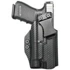 IWB Holster fits: Glock 17 19 19X 26 31 32 33 34 45 47 49 TLR-1 - Right Hand Carbon Fiber Front