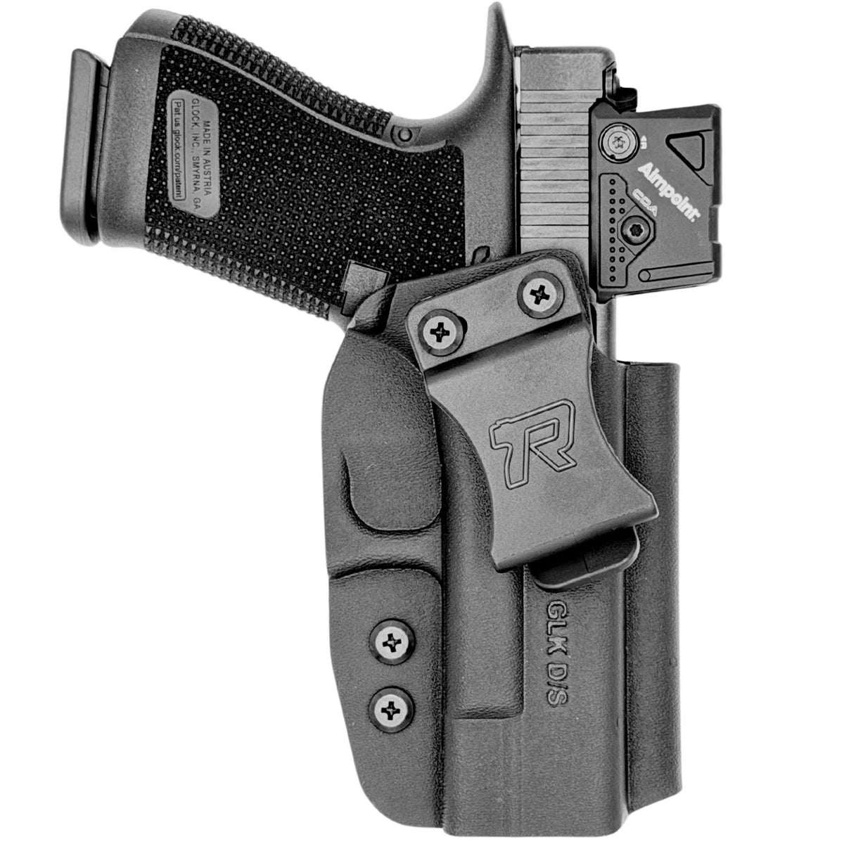 IWB Holster fits: Glock 19 19X 32 45 - Right Hand Black Front