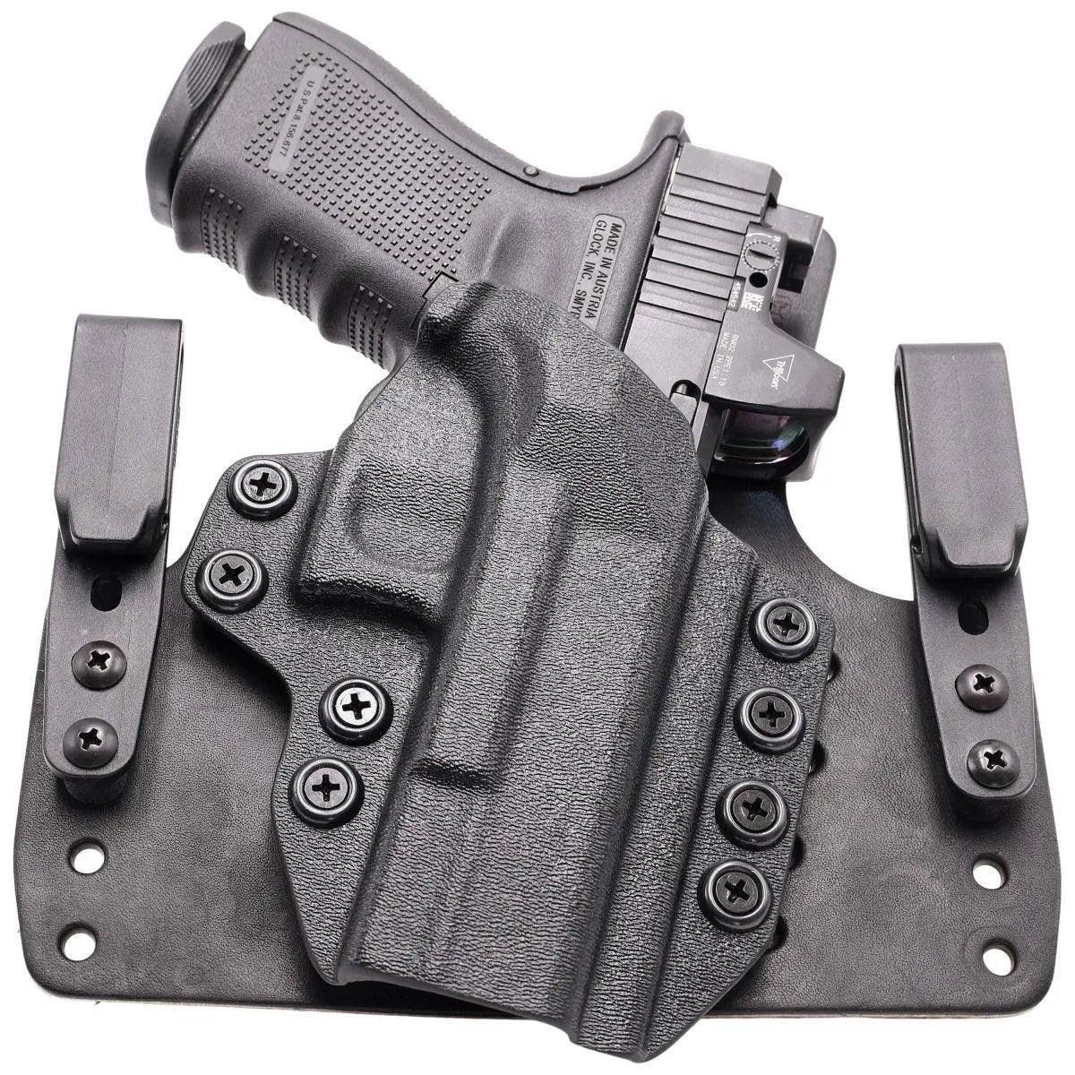 Leather Hybrid Holster fits: Glock 20 21 (Wide)