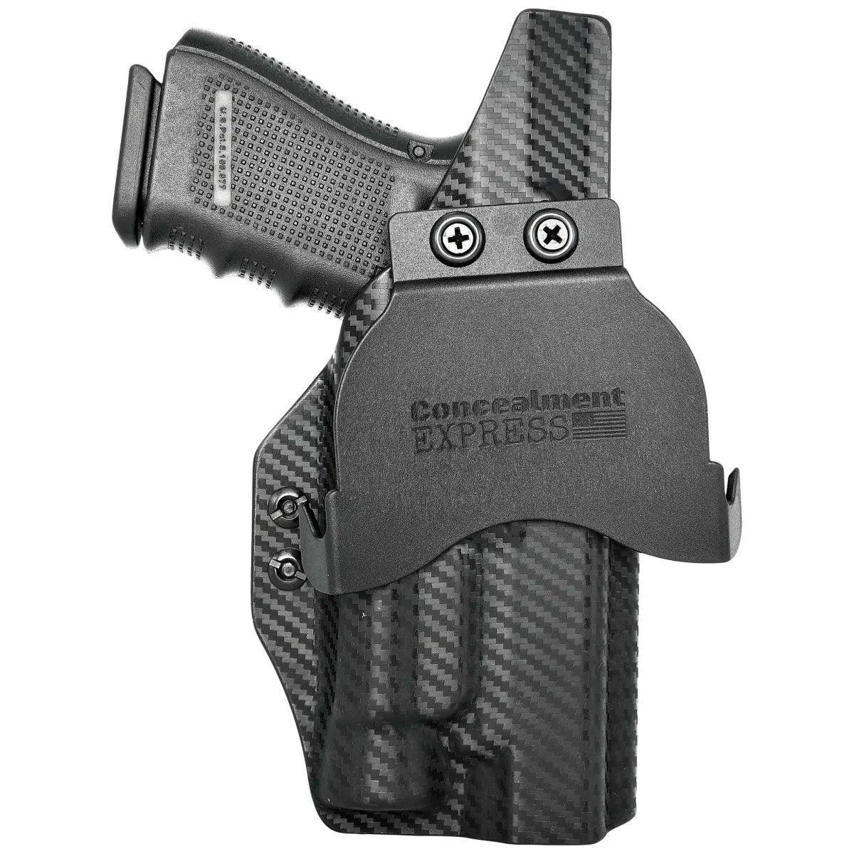 Paddle Holster fits: Glock 17 19 19X 26 31 32 33 34 45 TLR7A/TLR7X - Rounded by Concealment Express