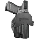Paddle Holster fits: Glock 17 19 19X 26 31 32 33 34 45 47 49 TLR7A/TLR7X - Right Hand Carbon Fiber Back