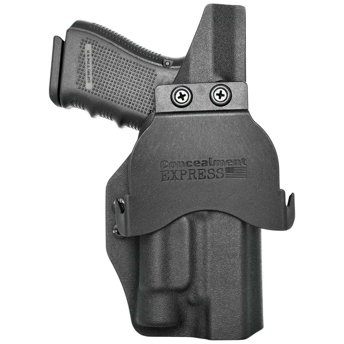 Paddle Holster fits: Glock 17 19 19X 26 31 32 33 34 45 TLR7A/TLR7X - Rounded by Concealment Express