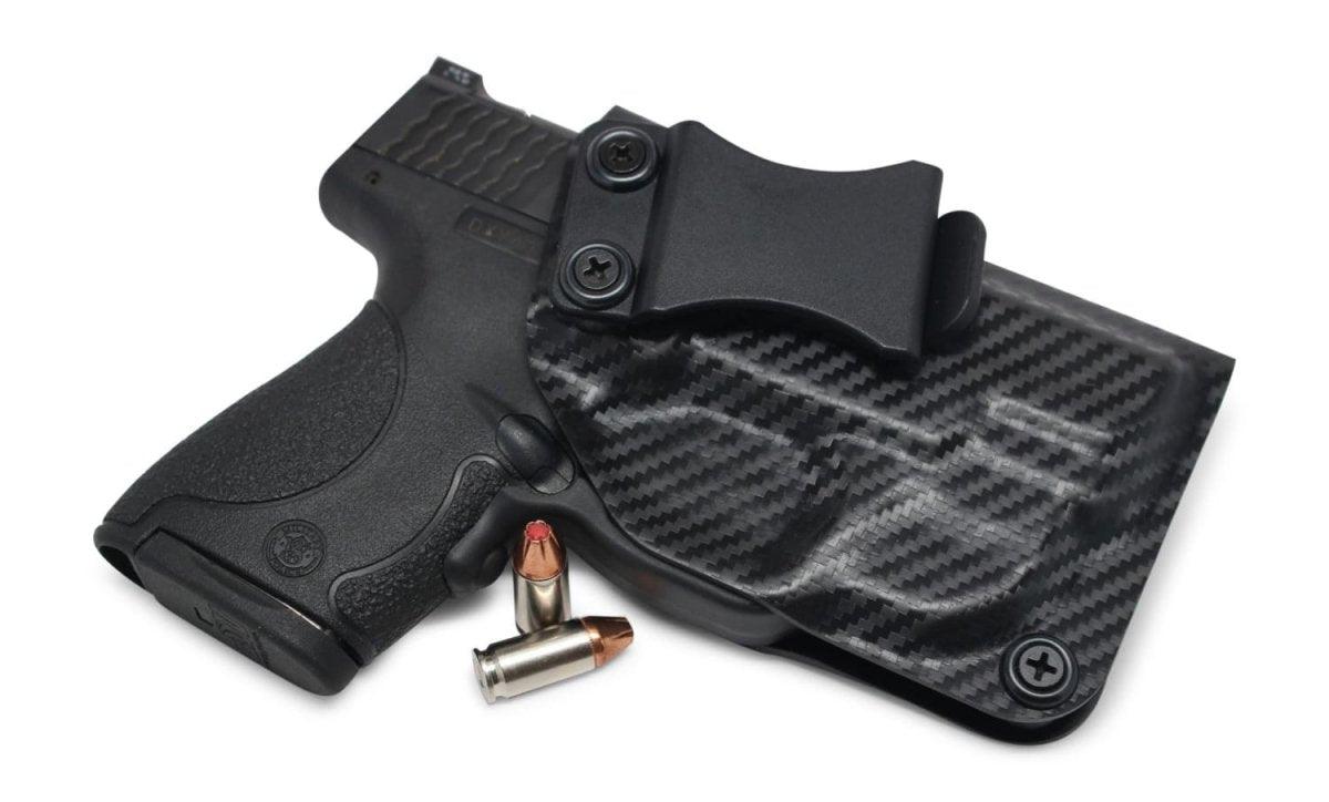 Announcing: Smith & Wesson M&P Shield 9MM/.40 w/Green CTC Laser IWB KYDEX Holster - RoundedGear.com