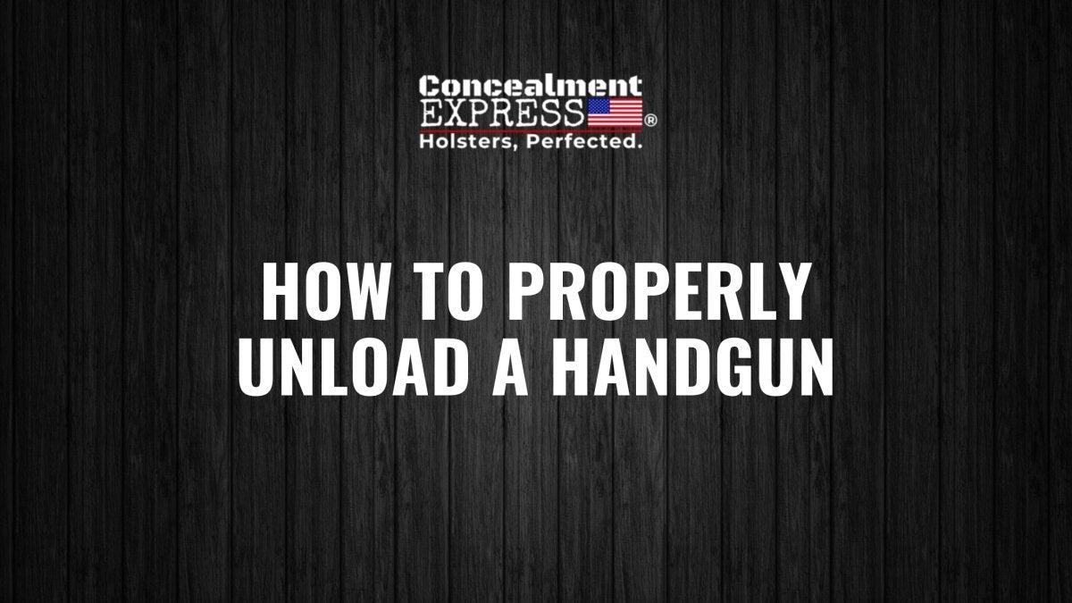 How to Properly Unload a Handgun - RoundedGear.com