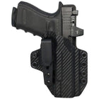 1911 Leather Hybrid Holster - Right Hand Carbon Fiber Front