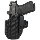 1911 Leather Hybrid Holster - Right Hand Carbon Fiber Back