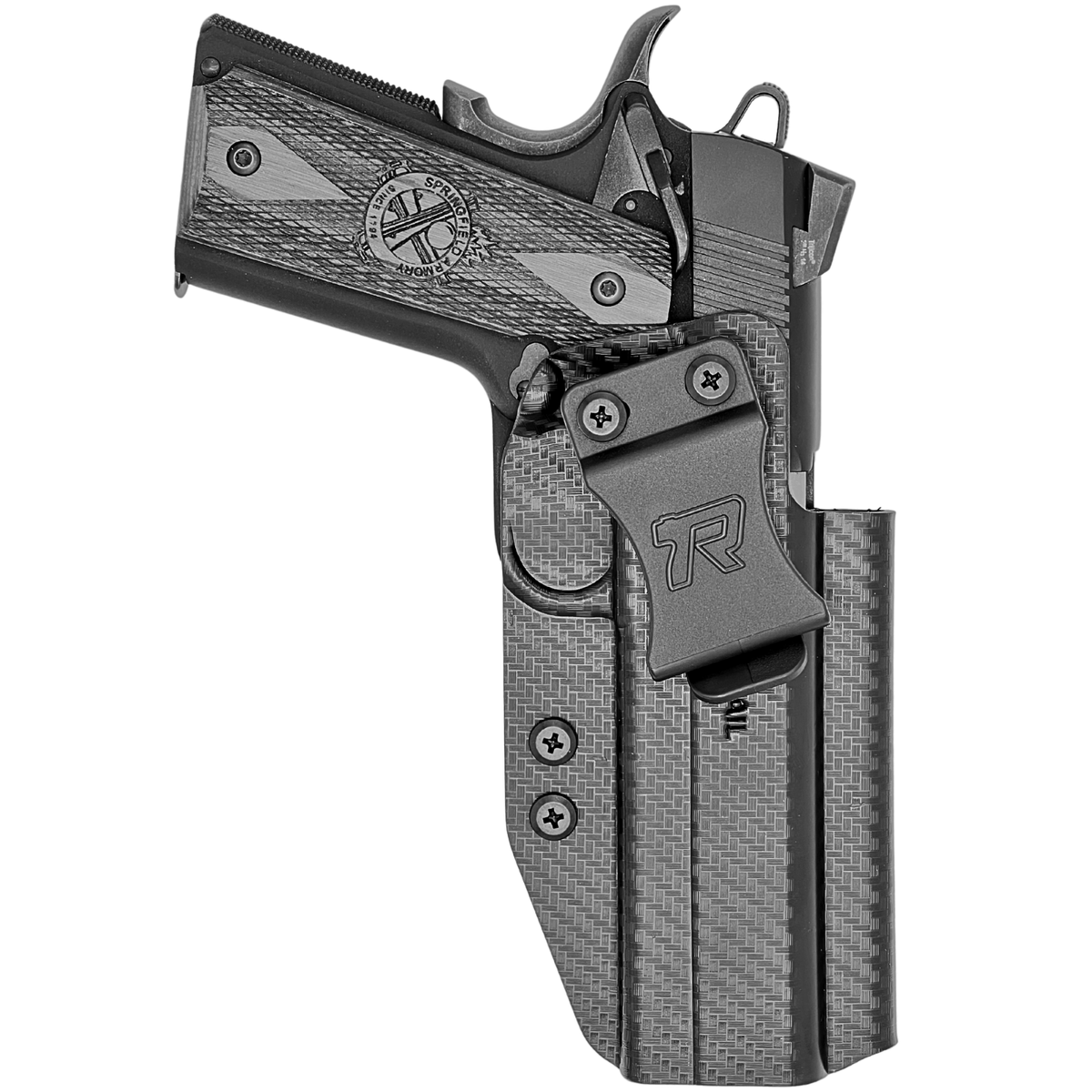 1911 4.25in (w/Rail) IWB Holster - Carbon Fiber Front