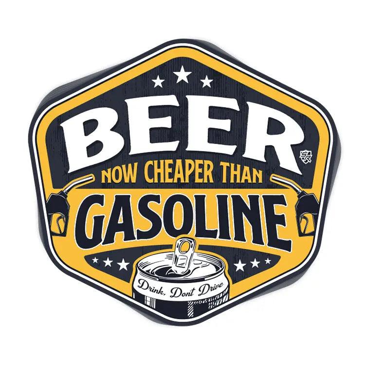 Beer Now Cheaper than Gasoline Decal - Rounded by Concealment Express