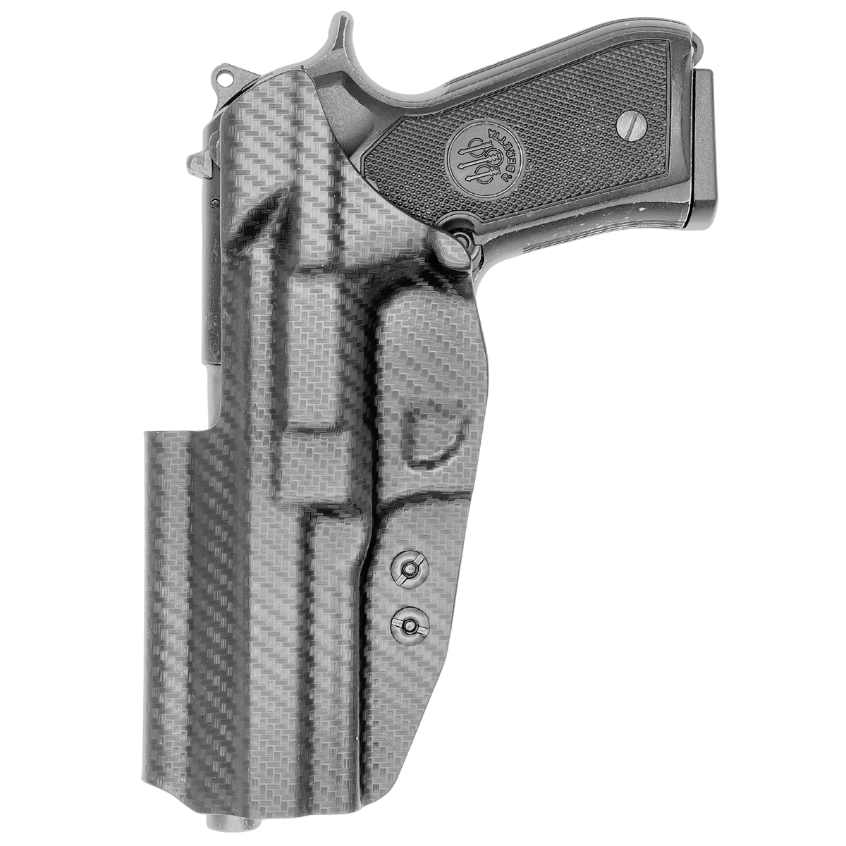 Beretta 92 Compact IWB Holster - Right Hand Carbon Fiber Back