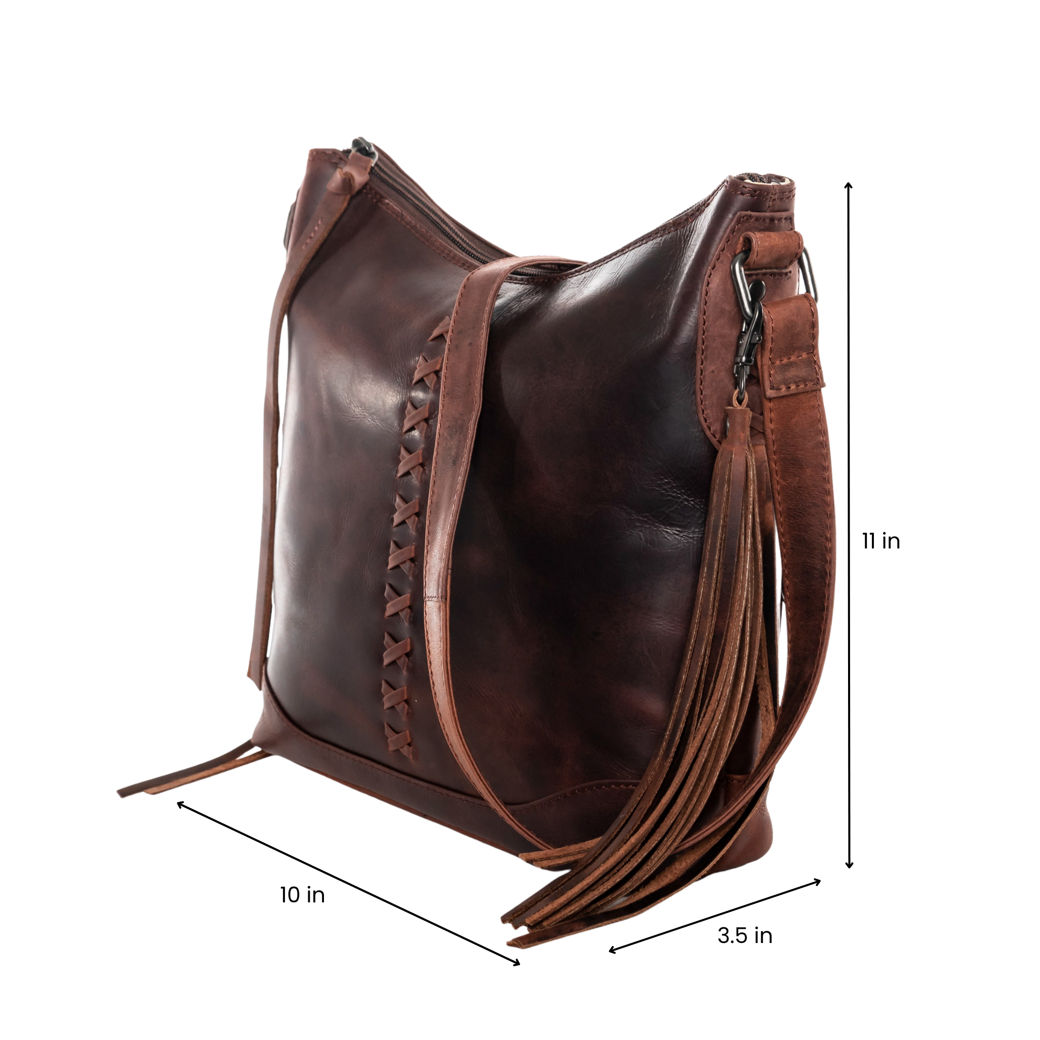 Concealed Carry Purse Blake Leather Crossbody by Lady Conceal - Rounded by Concealment Express