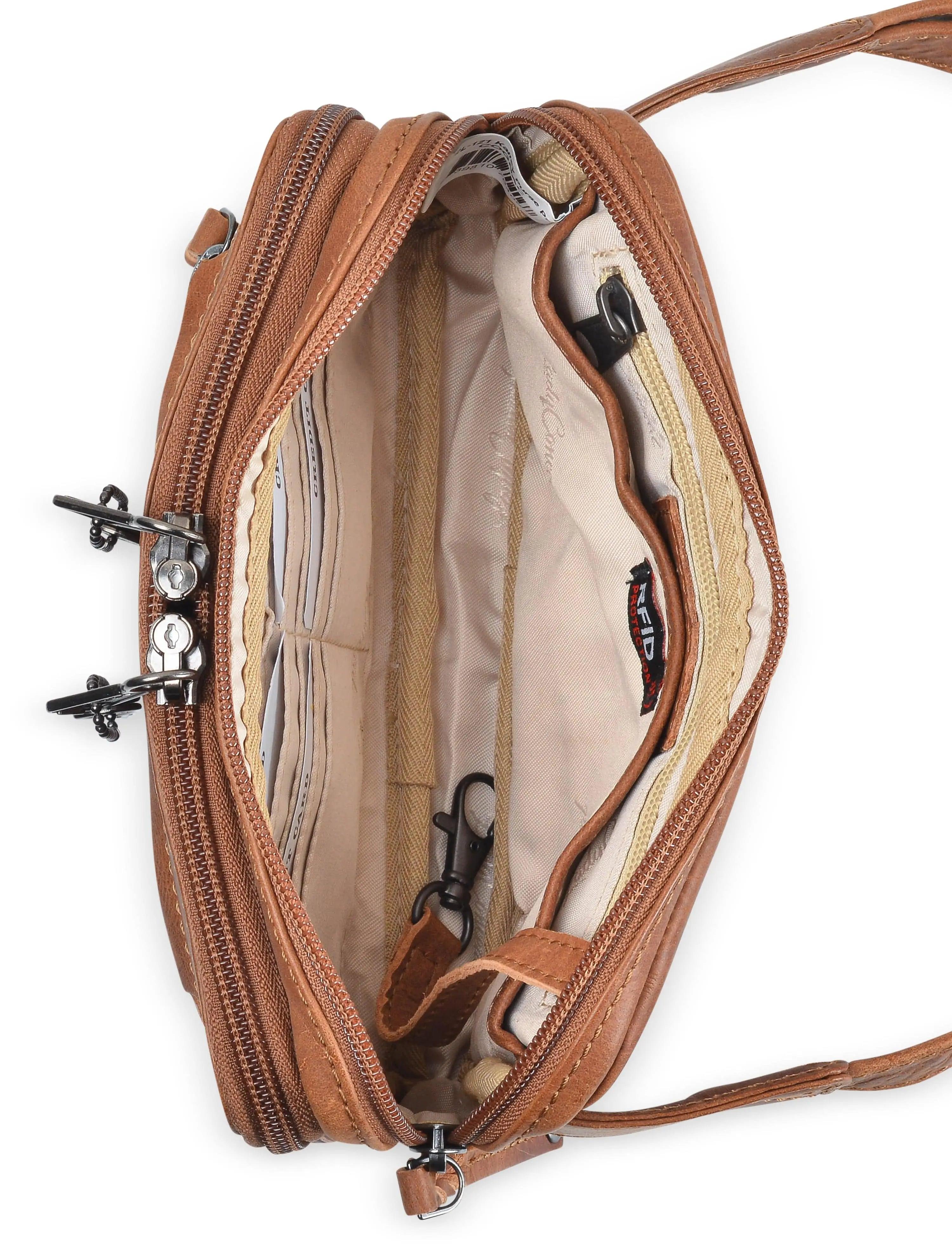 Concealed Carry Kailey Leather Purse Pack by Lady Conceal - Rounded by Concealment Express