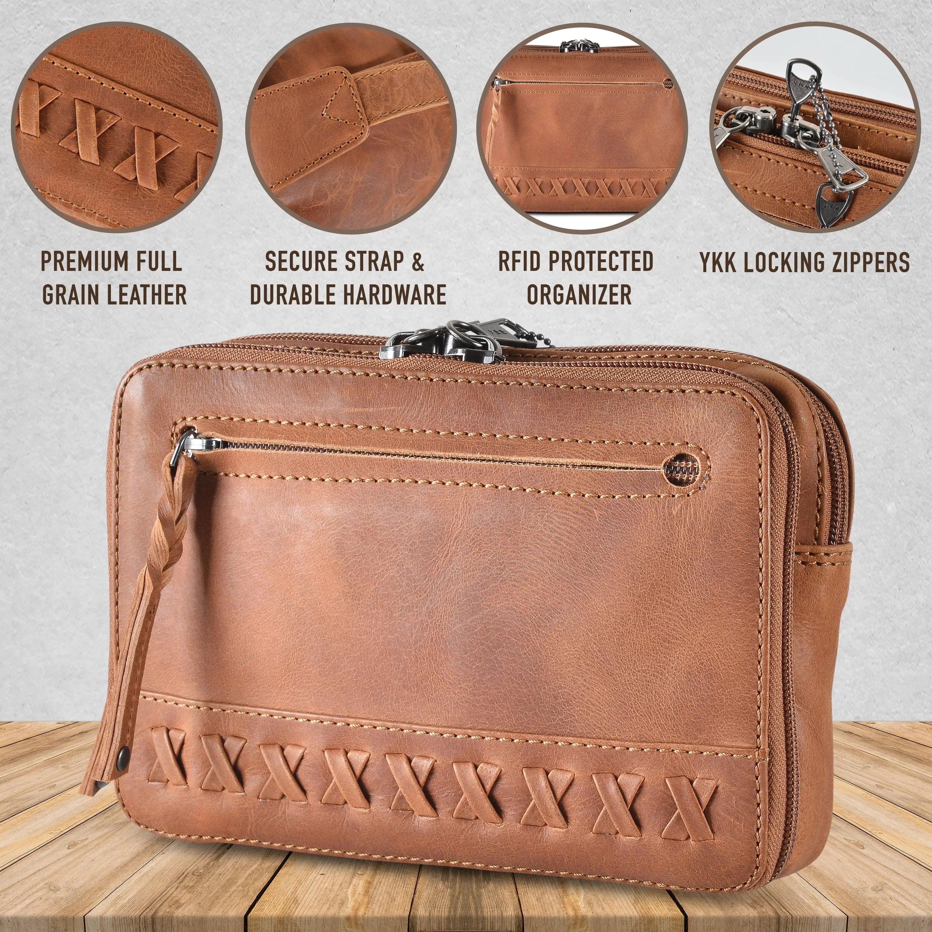 Concealed Carry Kailey Leather Purse Pack by Lady Conceal - Rounded by Concealment Express