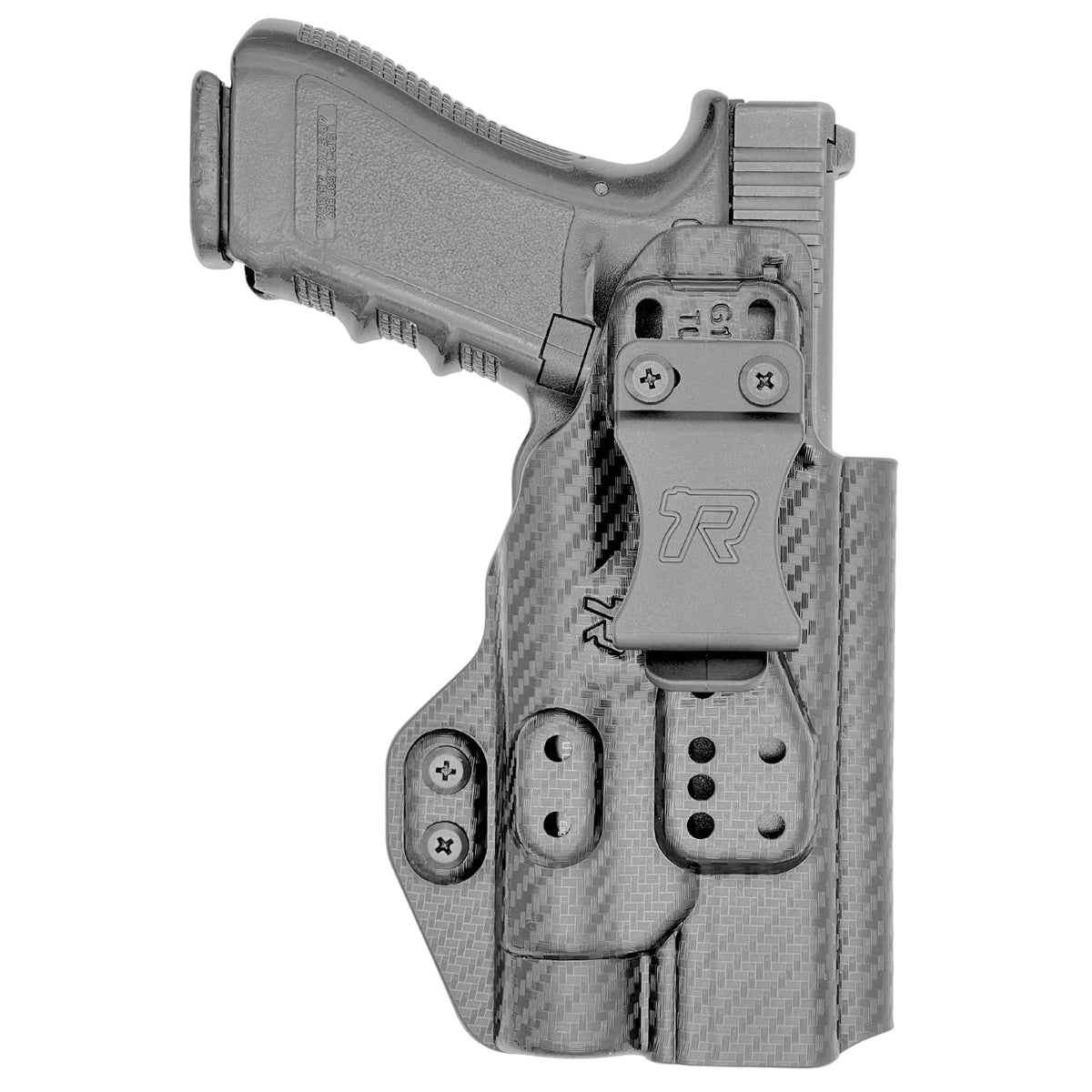 DRUID 2.0 Holster fits: Glock 17/19/19X/31/32/45/47/49 TLR-1 - Carbon Fiber Front