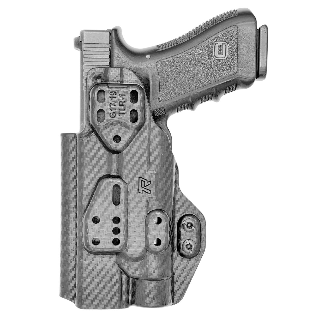 DRUID 2.0 Holster fits: Glock 17/19/19X/31/32/45/47/49 TLR-1 - Carbon Fiber Back