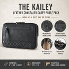 Concealed Carry Kailey Leather Purse Pack by Lady Conceal