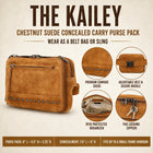 Concealed Carry Kailey Leather Purse Pack by Lady Conceal