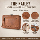 Concealed Carry Kailey Leather Purse Pack by Lady Conceal