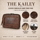 Concealed Carry Kailey Leather Purse Pack by Lady Conceal