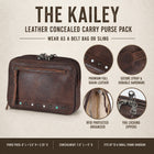 Concealed Carry Kailey Leather Purse Pack by Lady Conceal