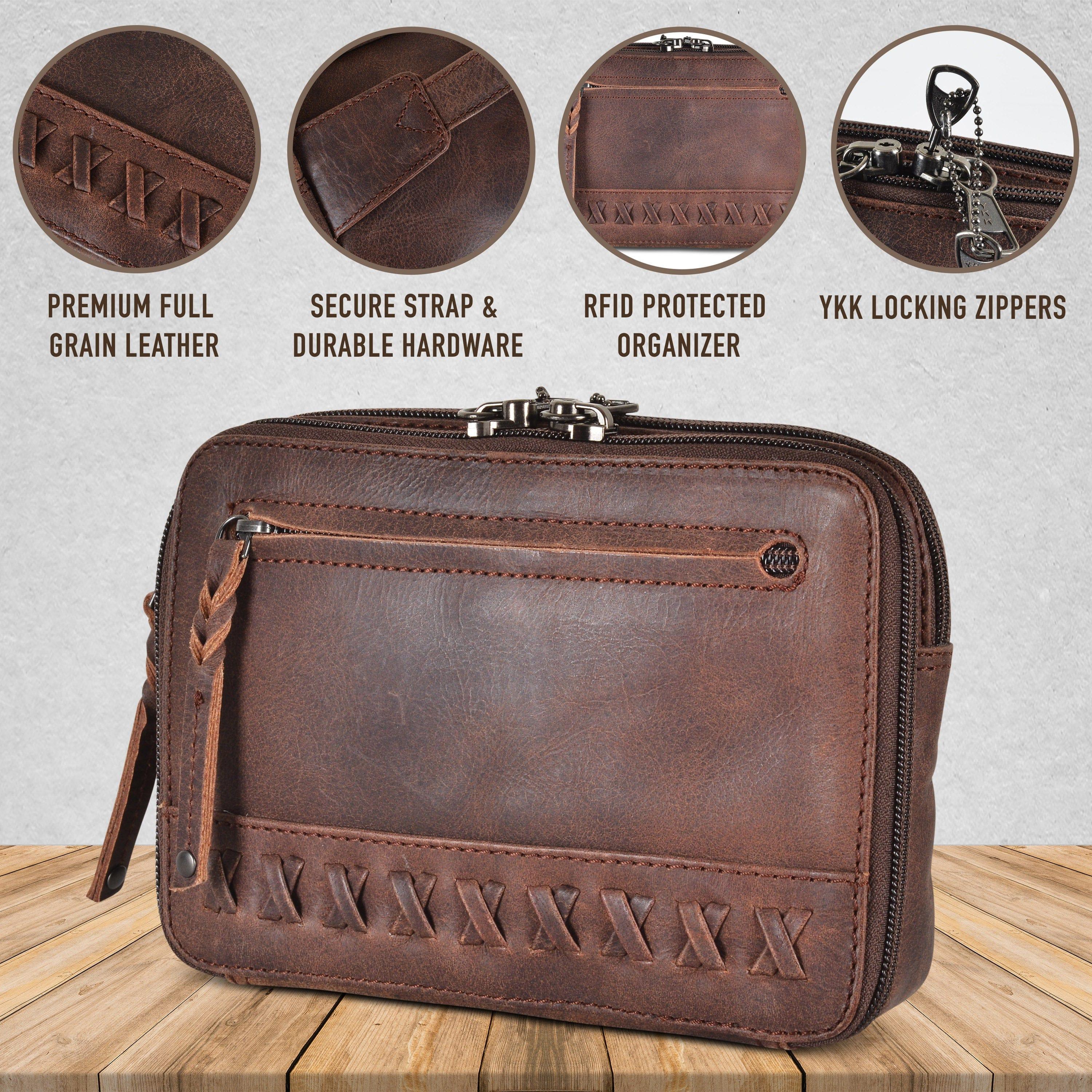 Concealed Carry Kailey Leather Purse Pack by Lady Conceal - Rounded by Concealment Express