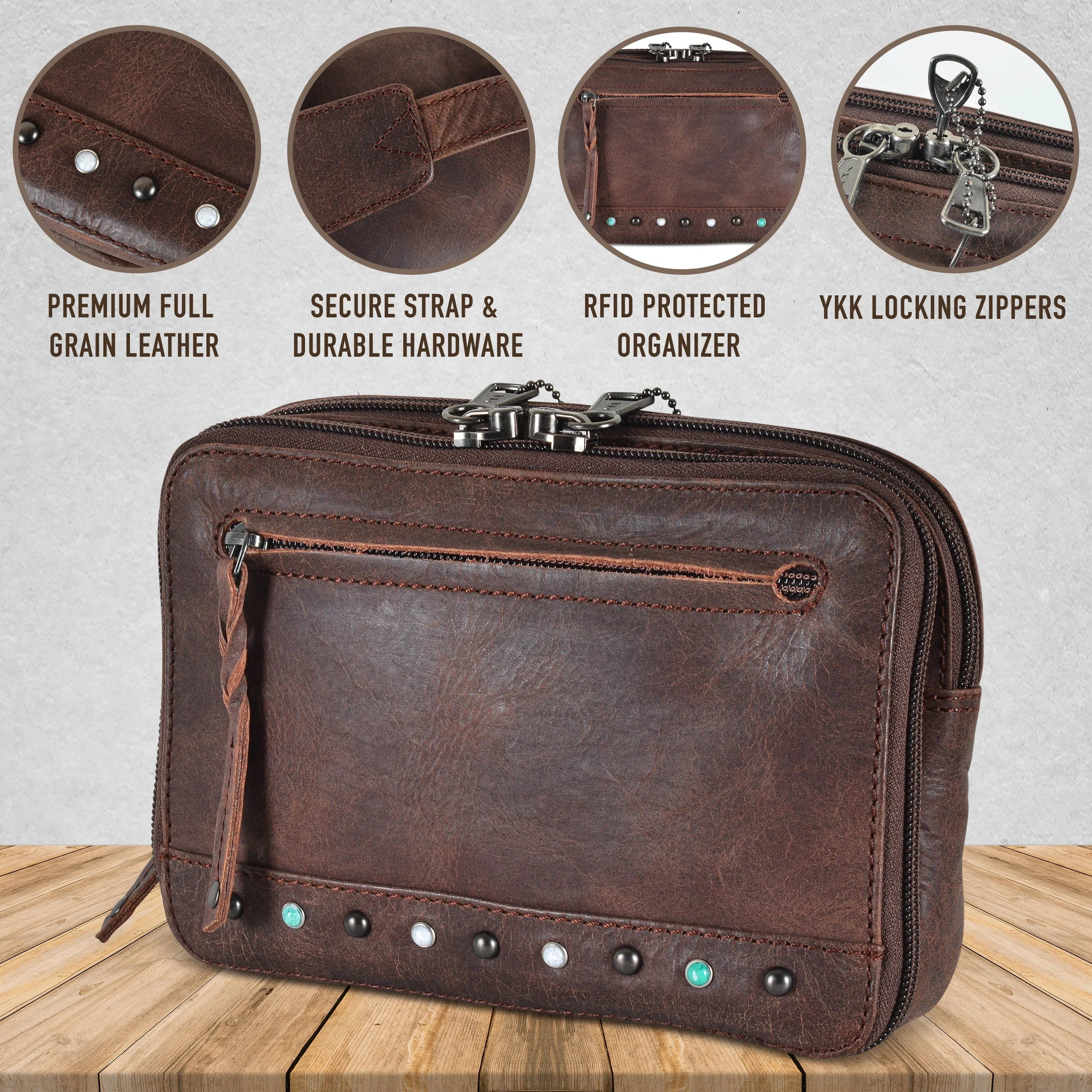 Concealed Carry Kailey Leather Purse Pack by Lady Conceal - Rounded by Concealment Express