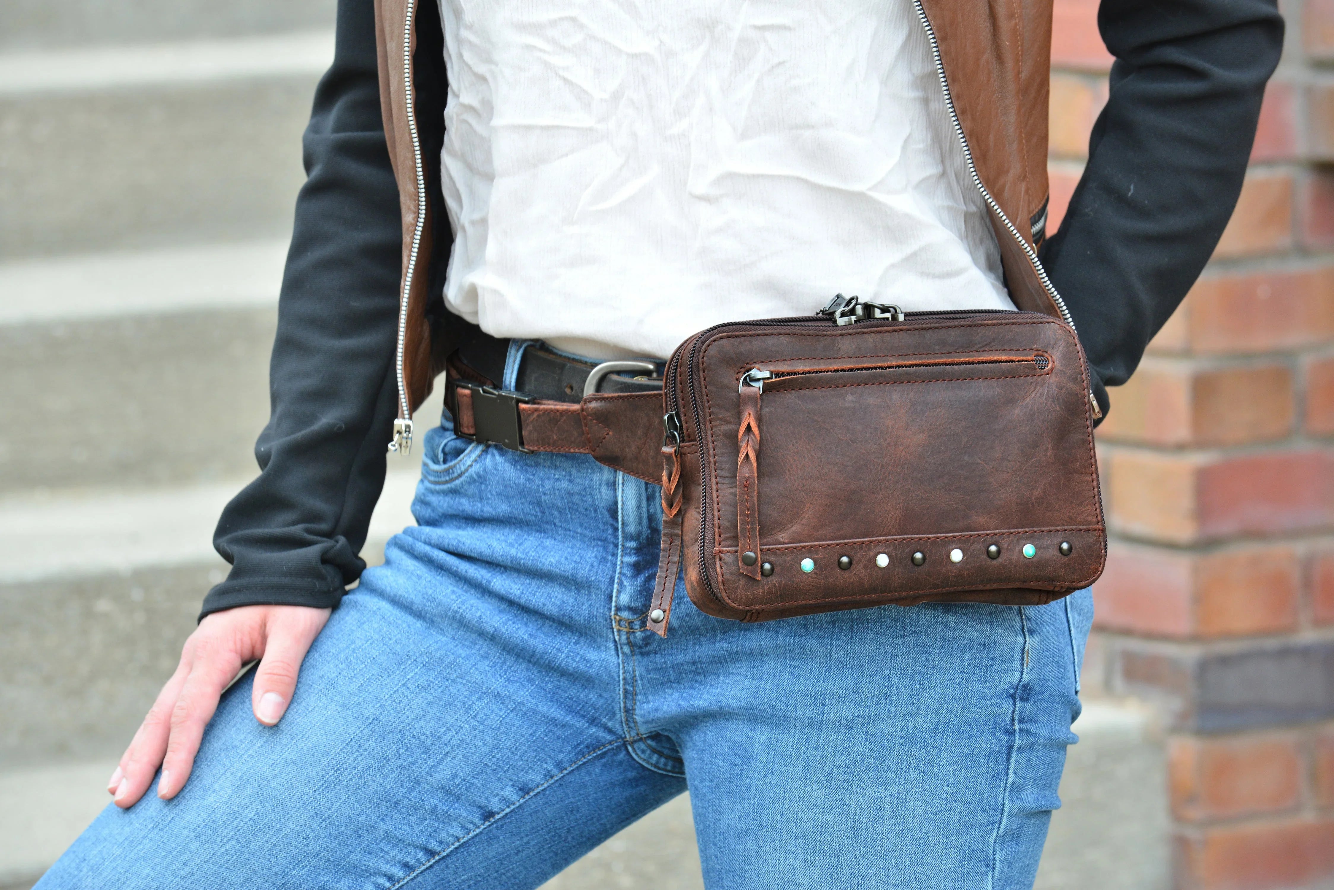Concealed Carry Kailey Leather Purse Pack by Lady Conceal - Rounded by Concealment Express