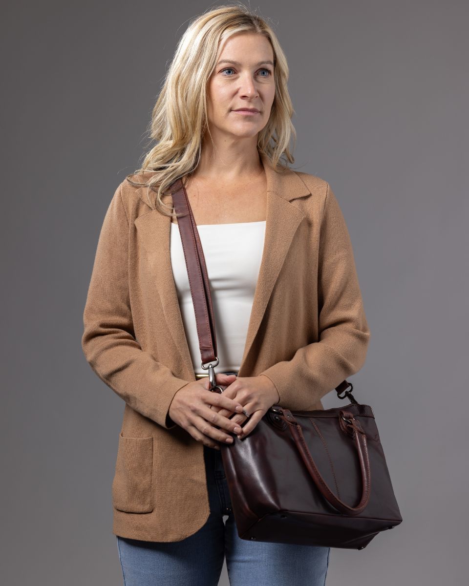 Concealed Carry Sadie Leather Satchel by Lady Conceal