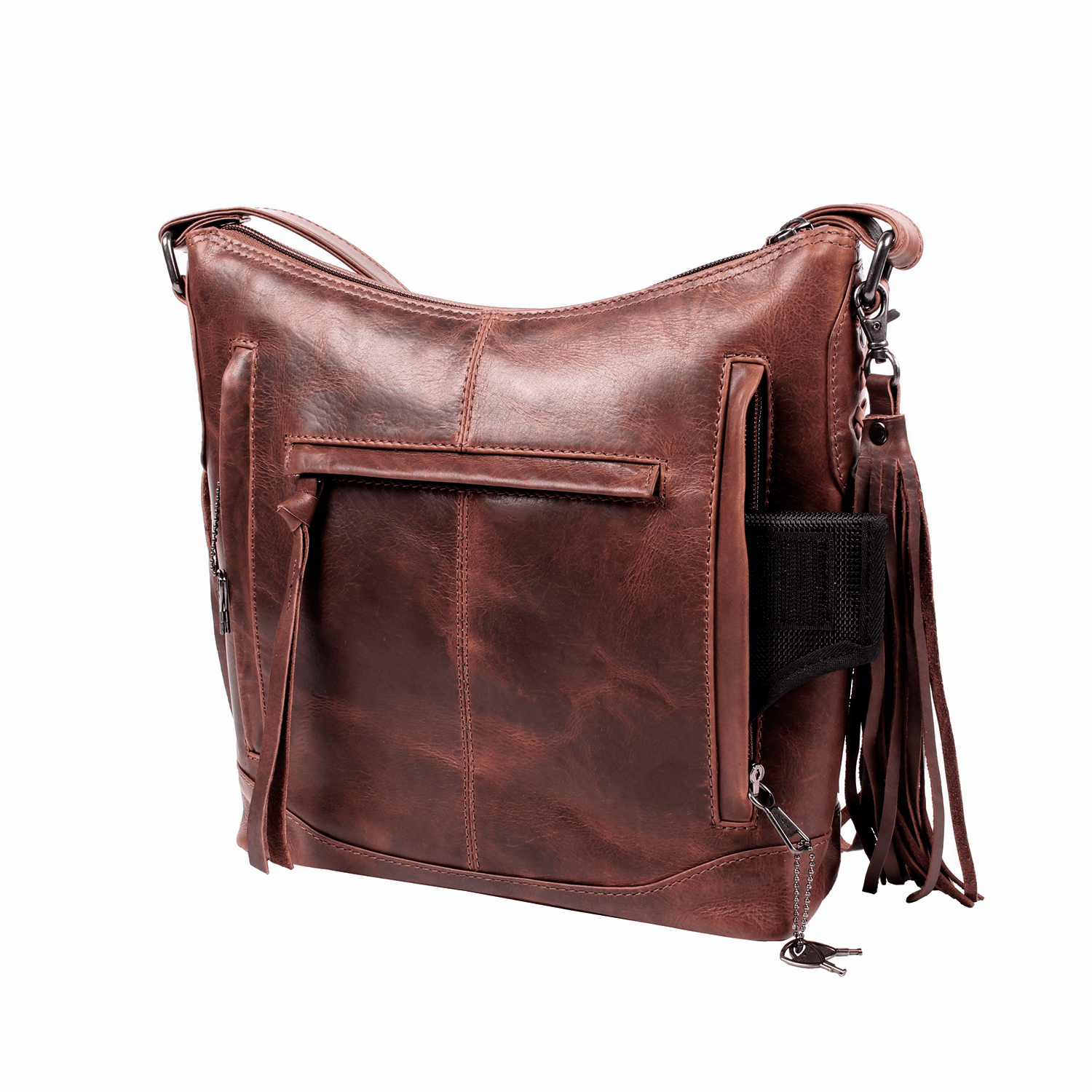 Concealed Carry Purse Blake Leather Crossbody by Lady Conceal - Rounded by Concealment Express