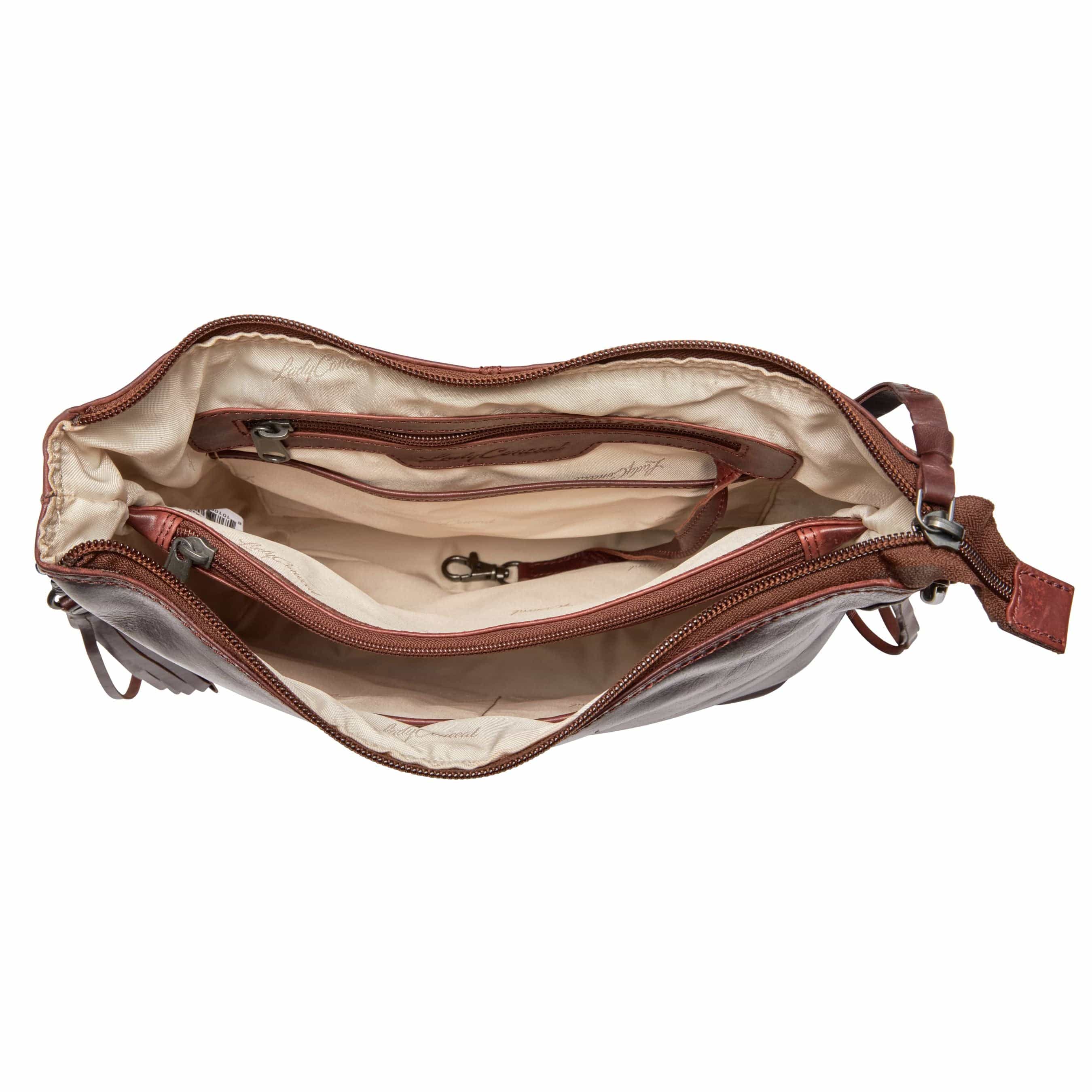 Concealed Carry Purse Blake Leather Crossbody by Lady Conceal - Rounded by Concealment Express