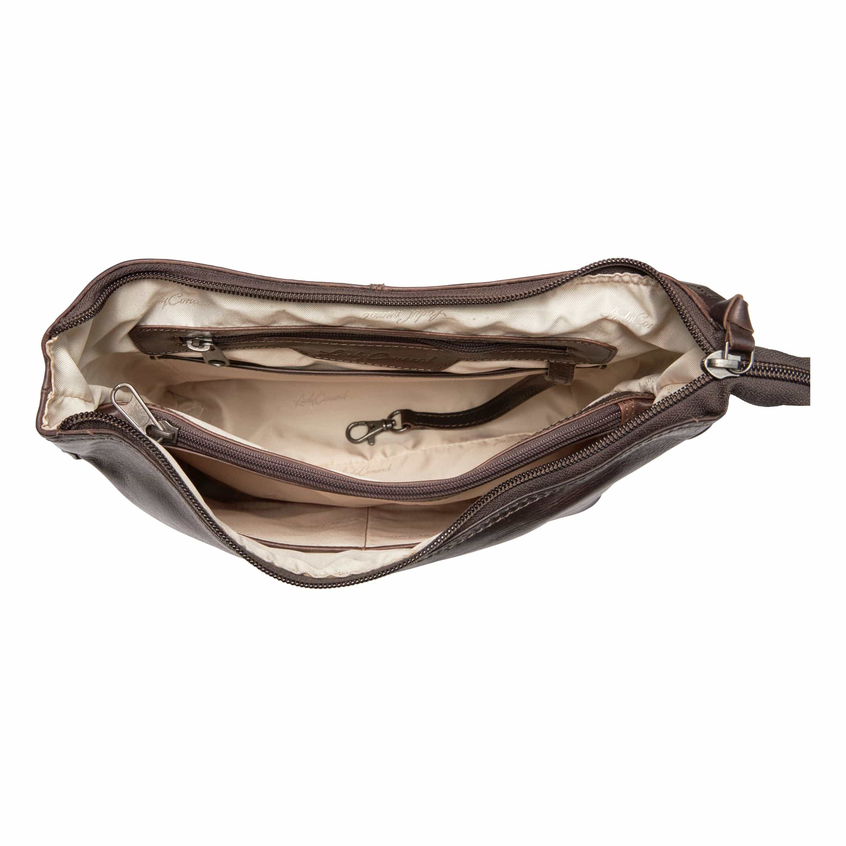 Concealed Carry Purse Blake Leather Crossbody by Lady Conceal - Rounded by Concealment Express