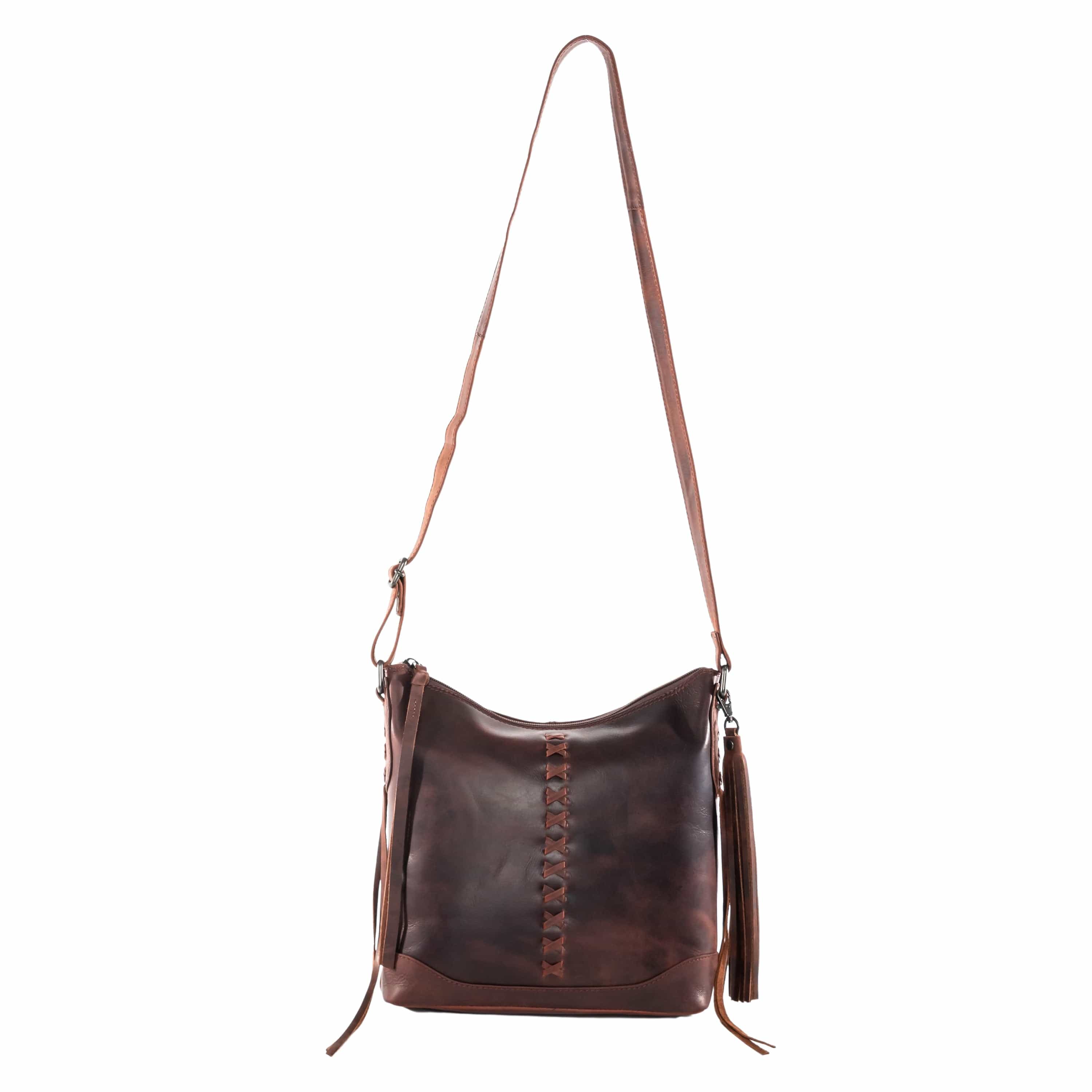 Concealed Carry Purse Blake Leather Crossbody by Lady Conceal - Rounded by Concealment Express