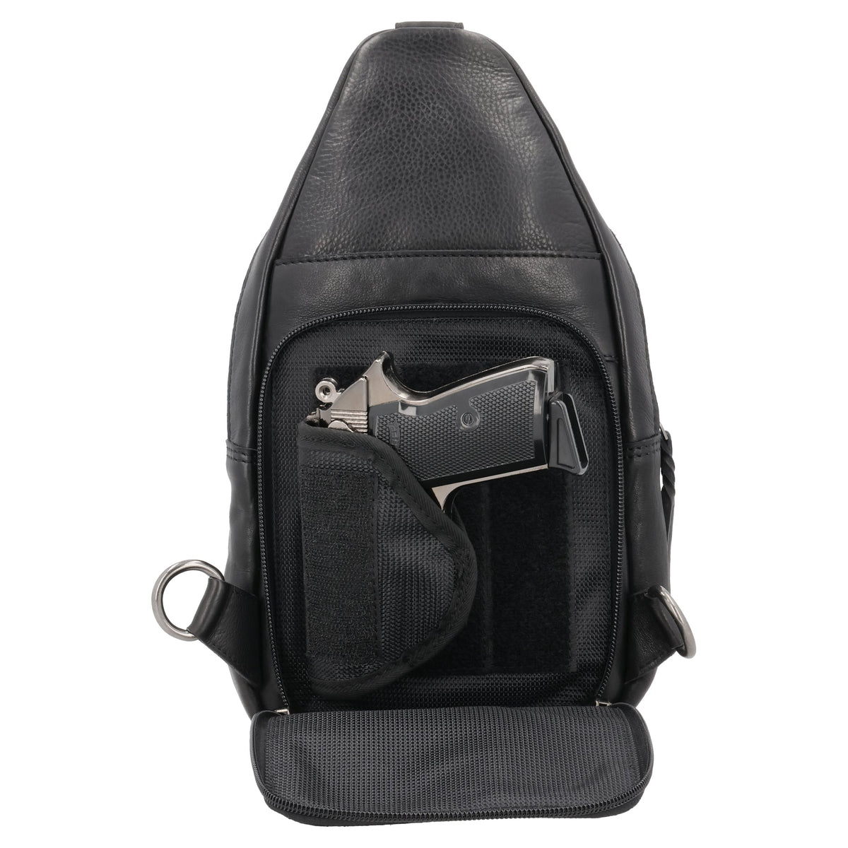 amazon black leather backpack purse Buy Concealed Carry Unisex Taylor Sling Leather Backpack by Lady