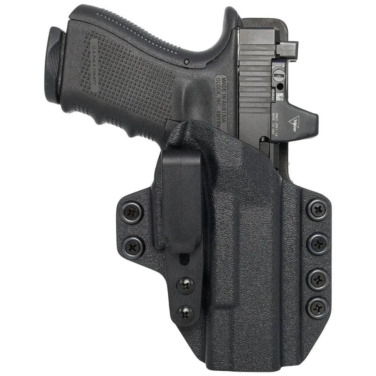 Leather Hybrid Holster fits: Glock DS - Rounded by Concealment Express