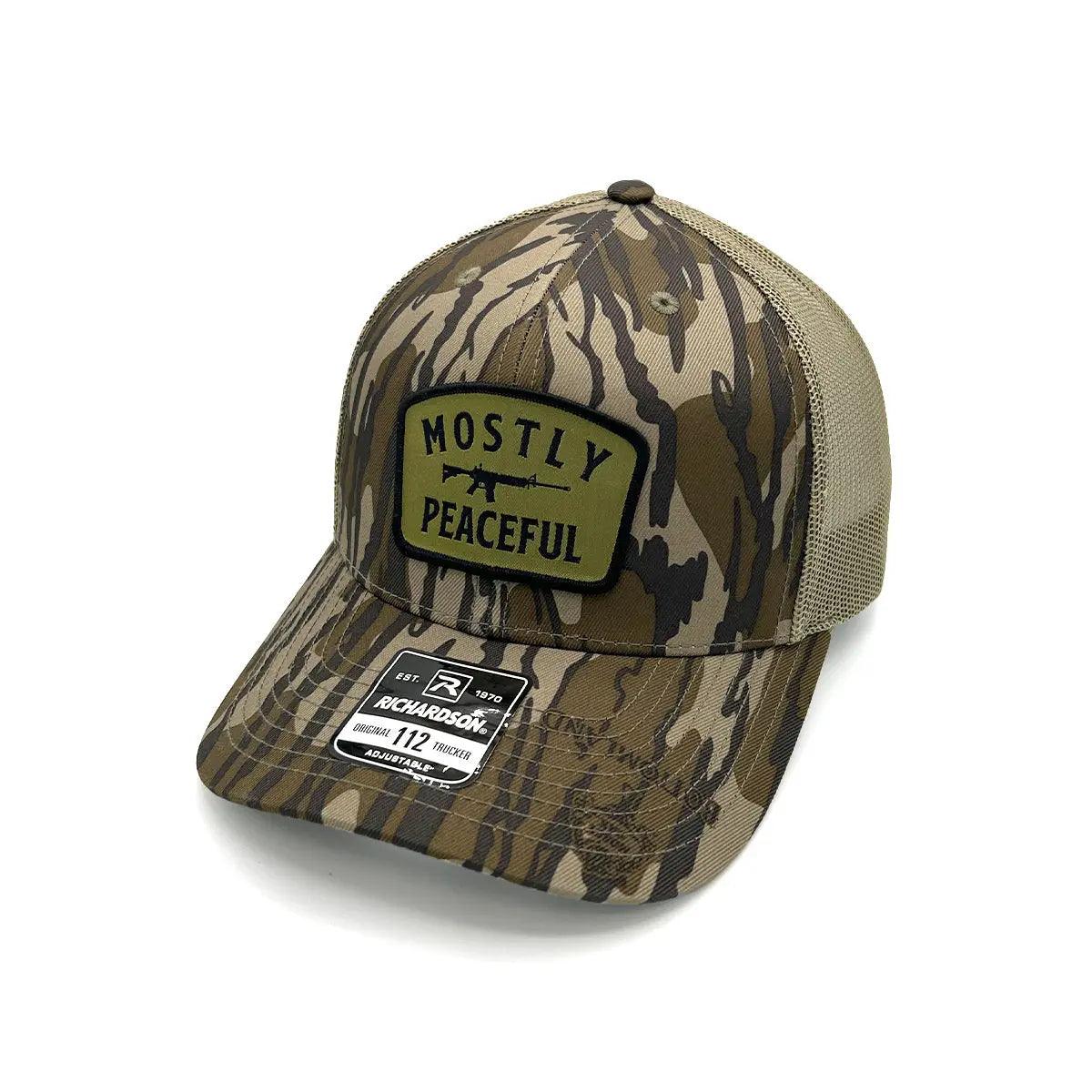 Mostly Peaceful Woven Patch Hat - Rounded by Concealment Express