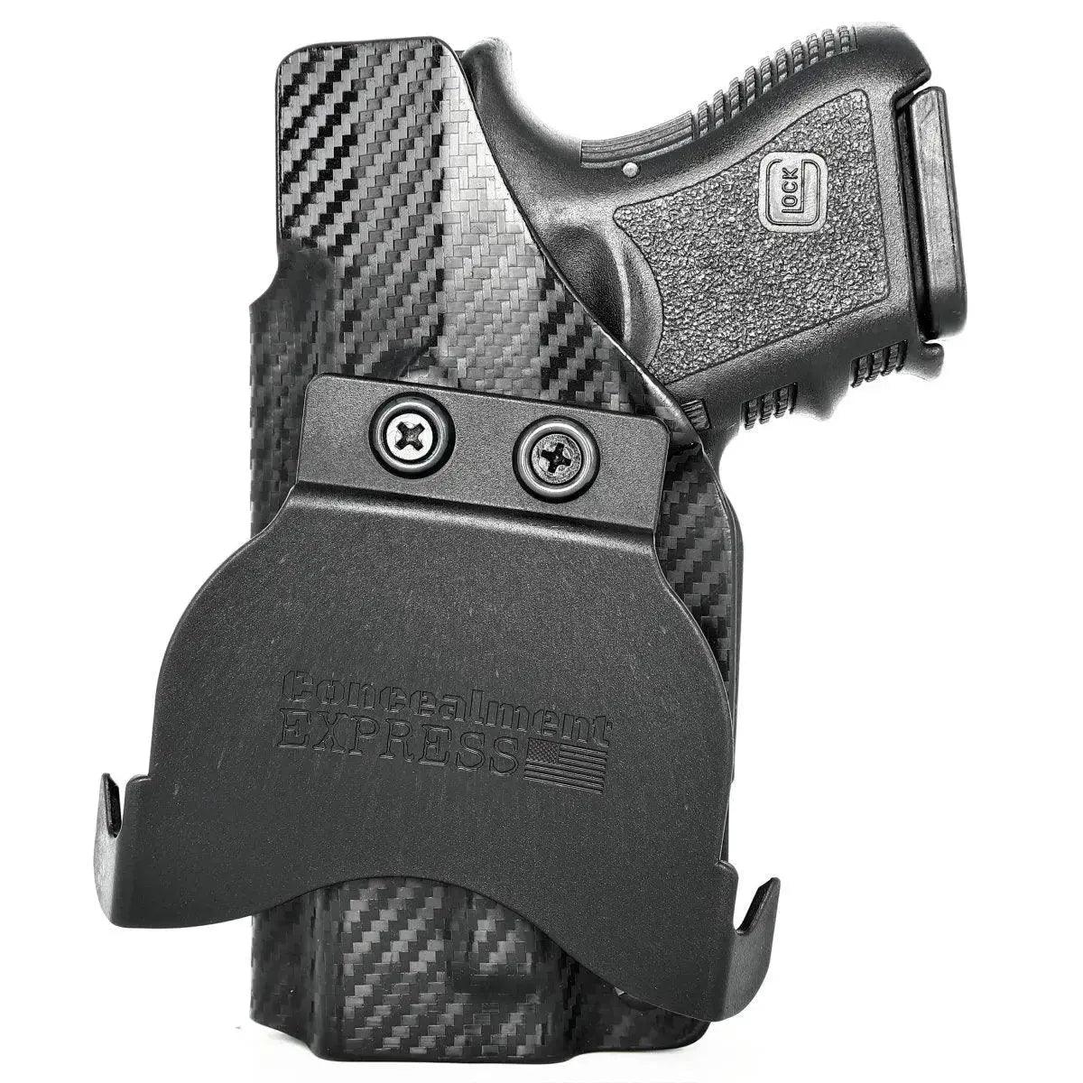 Paddle Holster fits: Glock 26 27 33 (Optic Ready) - Rounded by Concealment Express