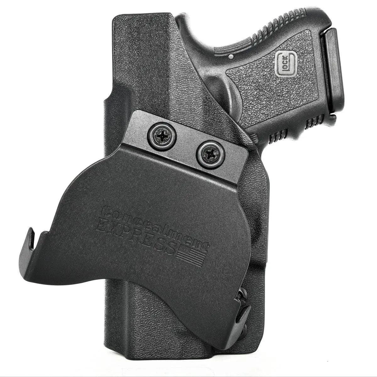 Paddle Holster fits: Glock 26 27 33 (Optic Ready) - Rounded by Concealment Express