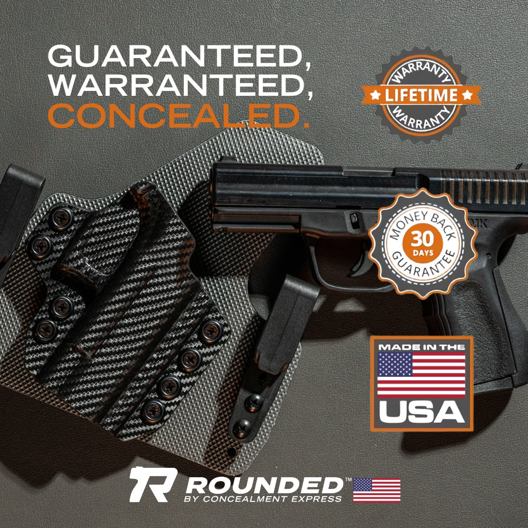 Rounded IWB Holster Lifetime Warranty