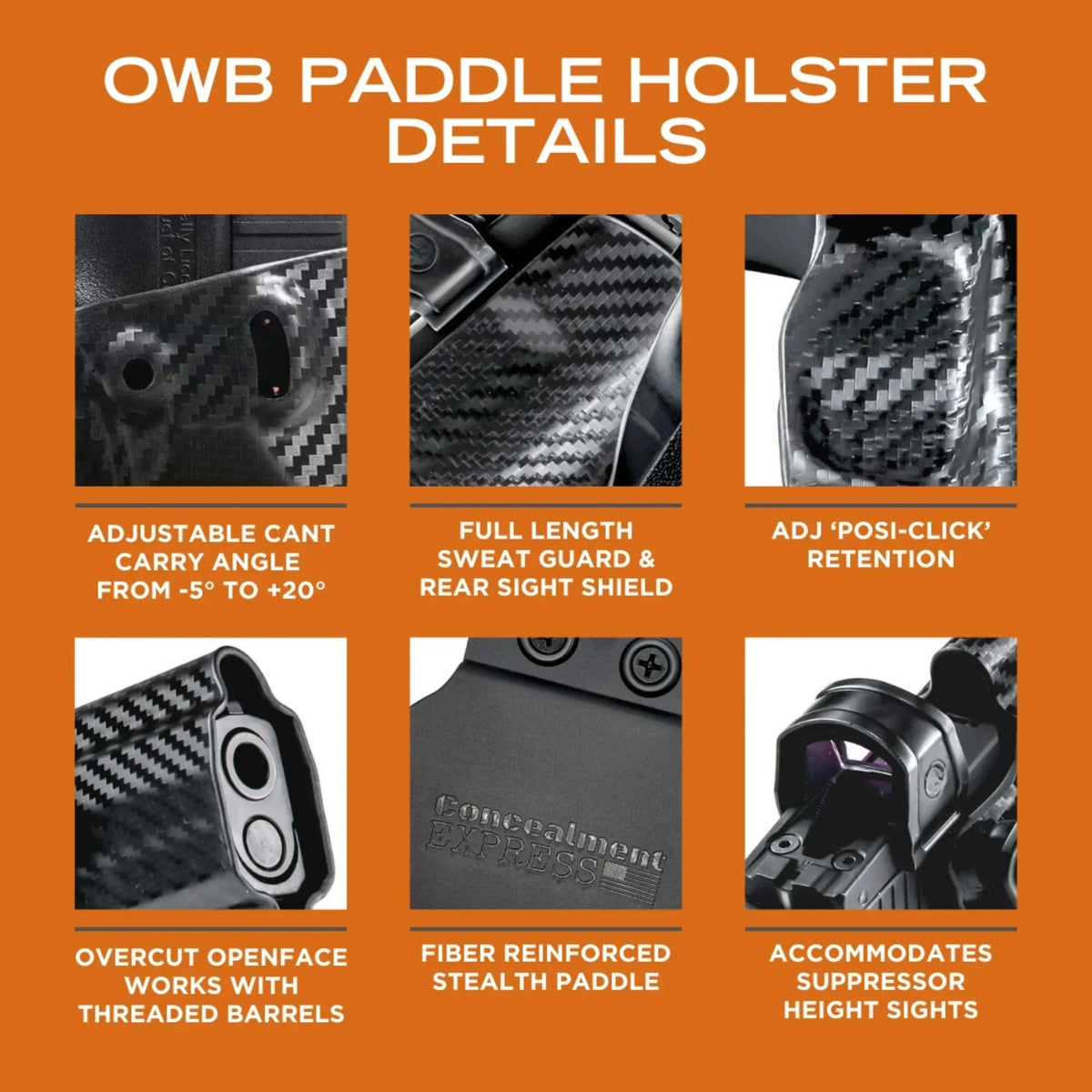 Rounded Gear OWB Paddle Holster - OWB Paddle Holster Details