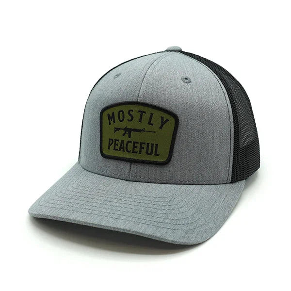 Mostly Peaceful Woven Patch Hat - Rounded by Concealment Express
