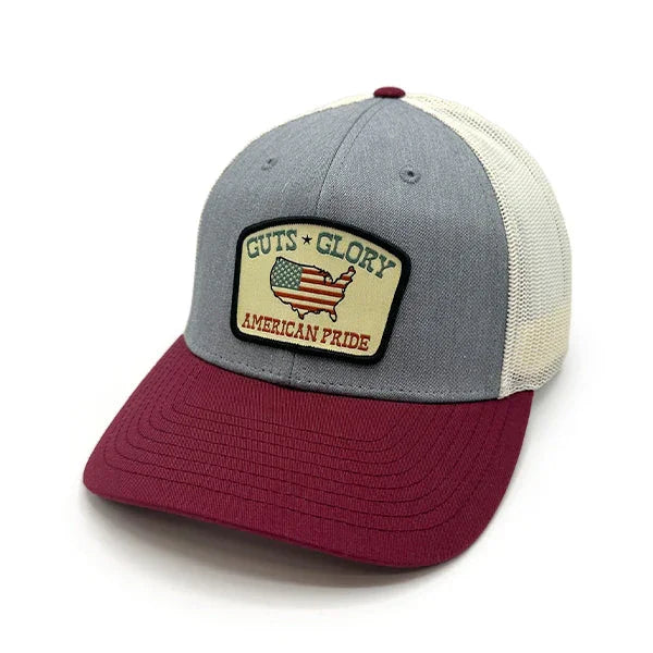 Guts Glory American Pride Woven Patch Hat - Rounded by Concealment Express