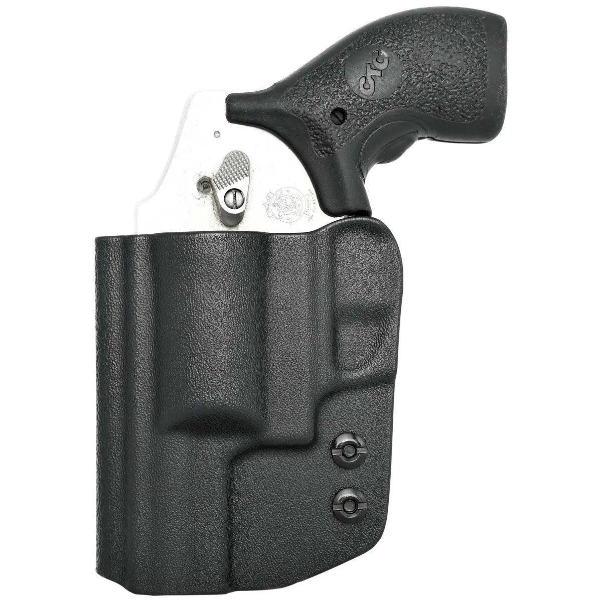 Smith & Wesson K Frame Revolver IWB Holster - Right Hand Black Leather Concealed Carry Holster With Slide Guard