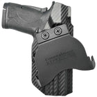 Smith & Wesson M&P SHIELD 380EZ Paddle Holster - Left Hand Carbon Fiber Front