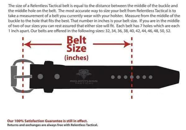 The Ultimate Concealed Carry Leather Gun Belt - 1.5 Inch - 14 OZ. - Rounded by Concealment Express