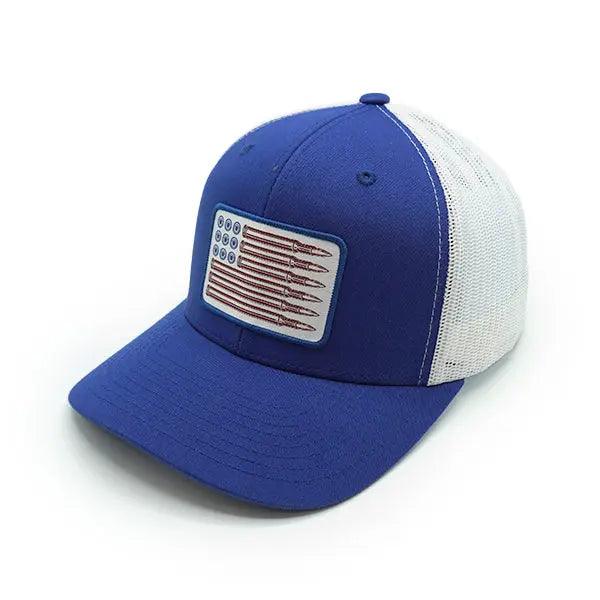 USA Bullet Flag Woven Patch Hat - Rounded by Concealment Express