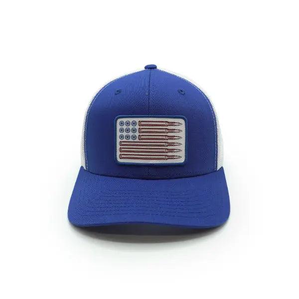 USA Bullet Flag Woven Patch Hat - Rounded by Concealment Express