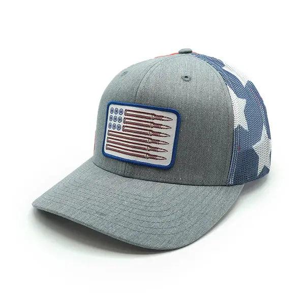 USA Bullet Flag Woven Patch Hat - Rounded by Concealment Express