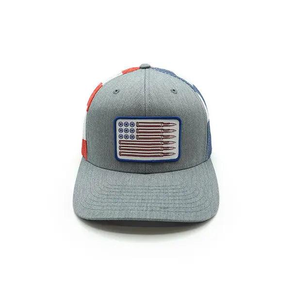 USA Bullet Flag Woven Patch Hat - Rounded by Concealment Express