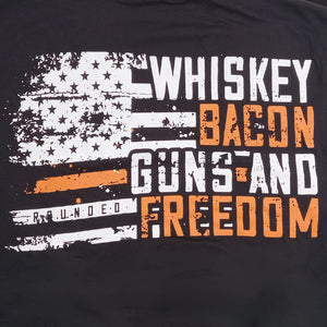 "Whiskey, Bacon, Guns, and Freedom" Short Sleeve T-Shirt