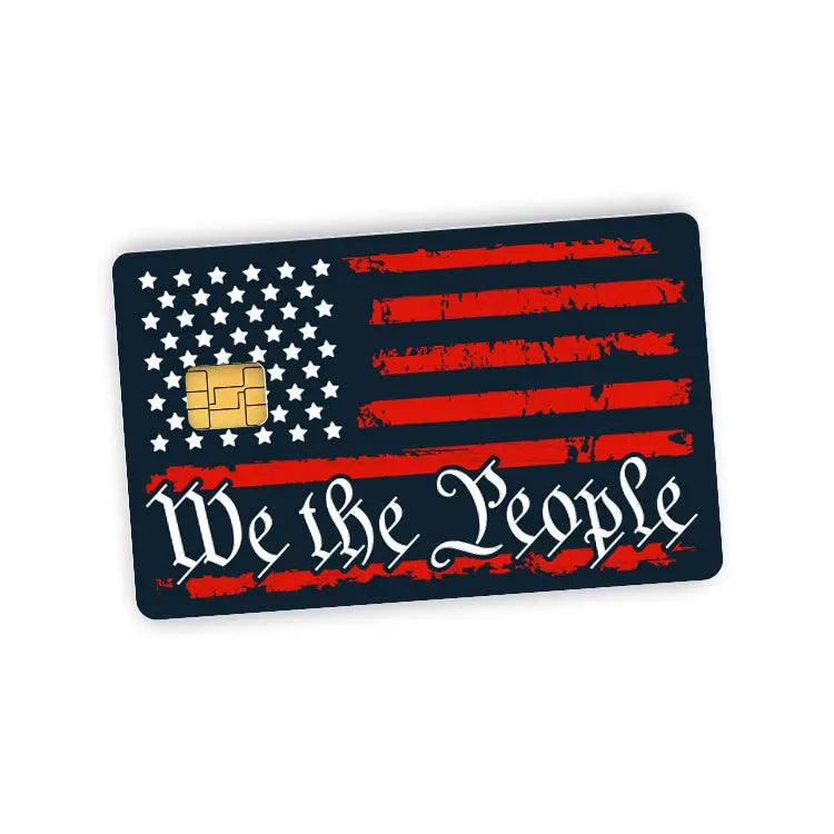 We The People Flag Credit Card Skin Decal - Rounded by Concealment Express