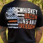 Whiskey, Bacon, Guns, and Freedom Short Sleeve T-Shirt